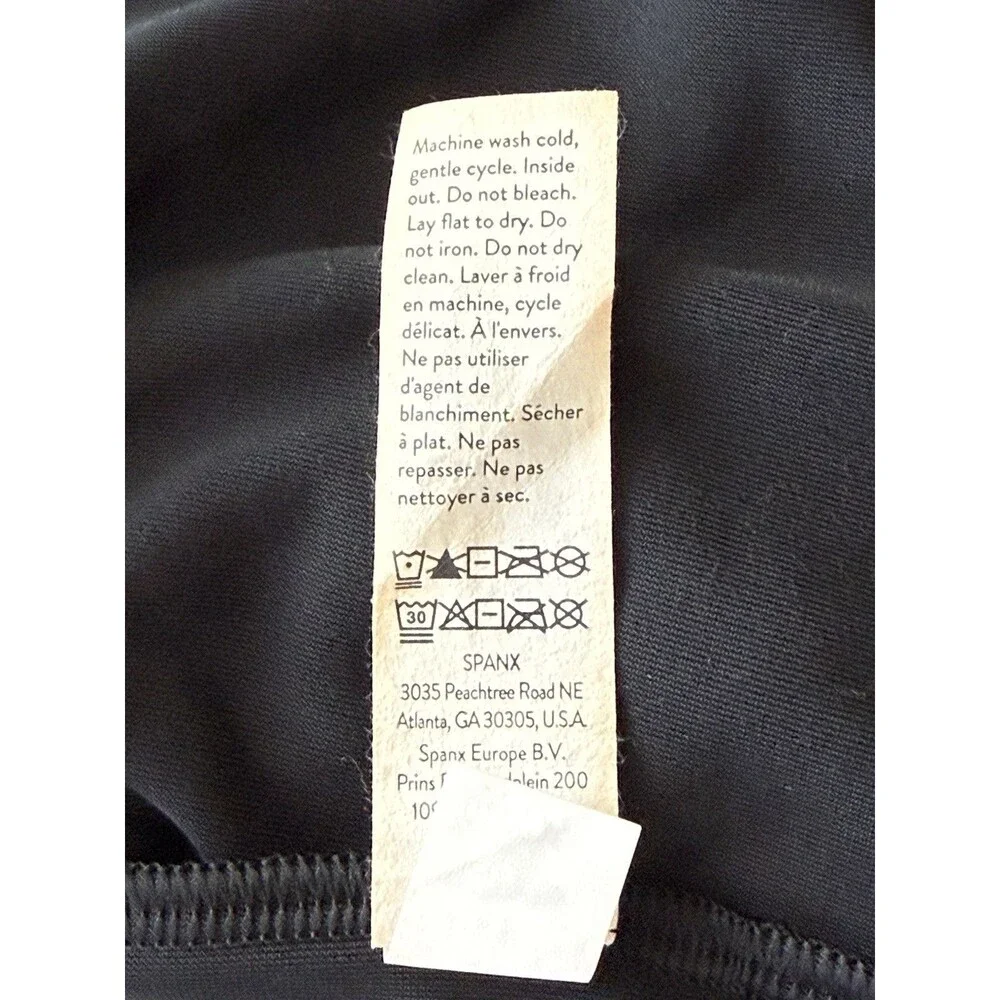 SPANX Black Velvet Half Zip Pullover Long Sleeve Jacket‎ Women’s Size Small - Picture 5 of 6